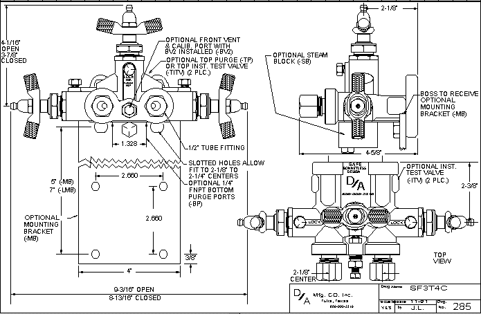 SF3T4C Outline Drawing
